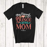 MacnyStore - Personalized My Favorite Prince Call Me Mom; Lovely Mother's Day Custom Name Leopard Heart T-Shirt