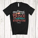 MacnyStore - Personalized My Favorite Prince Call Me Stepmom; Lovely Mother's Day Custom Name Leopard Heart T-Shirt