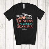 MacnyStore - Personalized My Favorite Princess Call Me Grandma; Proud Mother's Day Custom Name Leopard Heart T-Shirt
