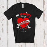 MacnyStore - Personalized My Residents Are My Valentine; Lovely Custom Name Nurse Doctor; Hearts T-Shirt