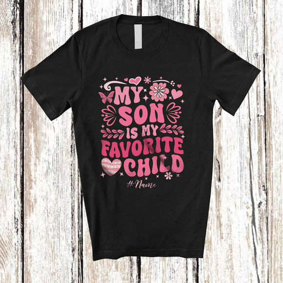 MacnyStore - Personalized My Son Is My Favorite Child; Lovely Mother's Day Custom Name Mom; Family T-Shirt