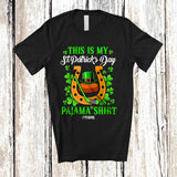 MacnyStore - Personalized My St. Patrick's Day Pajama Shirt; Amazing Custom Name Hockey Player; Horseshoes T-Shirt