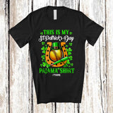 MacnyStore - Personalized My St. Patrick's Day Pajama Shirt; Amazing Custom Name Softball Player; Horseshoes T-Shirt