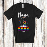 MacnyStore - Personalized Nana Bear; Adorable Mother's Day LGBTQ Pride Bear; Custom Name Gay Family T-Shirt