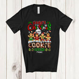 MacnyStore - Personalized Nana's Christmas Cookie Crew; Fantastic Plaid Gingerbread; Custom Name Family Baking T-Shirt