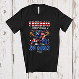 MacnyStore - Personalized Never Freedom Tasted So Good; Amusing 4th Of July Donut Custom Name Patriotic T-Shirt