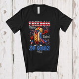 MacnyStore - Personalized Never Freedom Tasted So Good; Amusing 4th Of July Hotdog Custom Name Patriotic T-Shirt