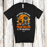 MacnyStore - Personalized Nice Police Officer Is On Vacation; Joyful Halloween Zombie Pumpkin; Custom Name Jobs T-Shirt