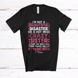 MacnyStore - Personalized Not A Hot Mess Crazy Sister; Proud Mother's Day Custom Name Family Leopard T-Shirt