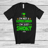 MacnyStore - Personalized Not a Leprechaun I'm Just Short; Lovely St. Patrick's Day Custom Name Leprechaun Hat T-Shirt