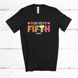 MacnyStore - Personalized Oh Hey Fifth Grade; Joyful Back To School Custom Name Girl Students Teacher T-Shirt