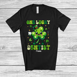 MacnyStore - Personalized One Lucky Dentist; Awesome St. Patrick's Day Custom Name Irish Shamrocks T-Shirt