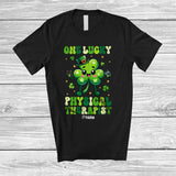 MacnyStore - Personalized One Lucky Physical Therapist; Awesome St. Patrick's Day Custom Name Irish Shamrocks T-Shirt