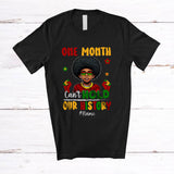 MacnyStore - Personalized One Month Can't Hold Our Story; Proud Black History Juneteenth Custom Name Boy Afro T-Shirt