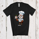 MacnyStore - Personalized Owl Chef Cook Cooking; Lovely Custom Name Lunch Lady Chef Animal T-Shirt