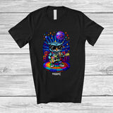 MacnyStore - Personalized Owl Sunglasses Disco Playing Rock Guitar; Amusing Custom Name Guitarist Music T-Shirt