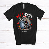 MacnyStore - Personalized Papa-Coon; Adorable Father's Day Raccoon Trash Animal; Custom Name Family T-Shirt