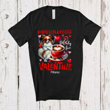 MacnyStore - Personalized Papillon And Coffee Only For Valentine; Lovely Custom Name Single; Animal T-Shirt