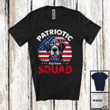 MacnyStore - Personalized Patriotic Squad, Adorable 4th Of July Custom Name Great Dane, USA Flag Vintage T-Shirt