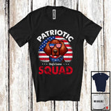 MacnyStore - Personalized Patriotic Squad, Adorable 4th Of July Custom Name Irish Setter, USA Flag Vintage T-Shirt