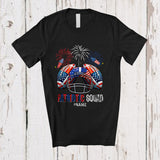 MacnyStore - Personalized Patriotic Squad; Amazing 4th Of July Custom Name American Football Player Helmet T-Shirt