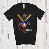 MacnyStore - Personalized Patriotic Squad; Amazing 4th Of July Custom Name Baseball Player Glove Sticks T-Shirt