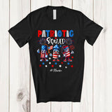 MacnyStore - Personalized Patriotic Squad; Joyful 4th of July Birthday 3 Firecrackers; Custom Name Patriotic T-Shirt
