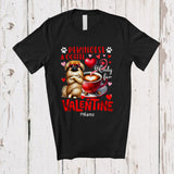 MacnyStore - Personalized Pekingese And Coffee Only For Valentine; Lovely Custom Name Single; Animal T-Shirt
