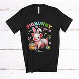 MacnyStore - Personalized Pigbunny; Awesome Easter Custom Name Pig Bunny; Eggs Flowers Farmer T-Shirt