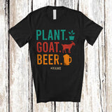 MacnyStore - Personalized Plant Goat Beer; Proud Mother's Day Father's Day Gardener Farmer; Vintage T-Shirt