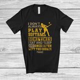 MacnyStore - Personalized Play Softball Sometime Eat Sleep; Joyful Father's Day Custom Name Player; Vintage T-Shirt