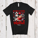 MacnyStore - Personalized Poodle And Coffee Only For Valentine; Lovely Custom Name Single; Animal T-Shirt