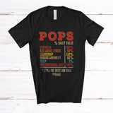 MacnyStore - Personalized Pops Nutrition Daily Value; Amazing Father's Day Custom Name Family; Vintage T-Shirt