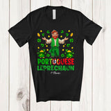 MacnyStore - Personalized Portuguese Leprechaun; Awesome St. Patrick's Day Custom Name Portuguese; Family T-Shirt