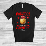 MacnyStore - Personalized Potatoes Are My Valentine; Humorous Custom Name Single Vegan; Potatoes Family T-Shirt