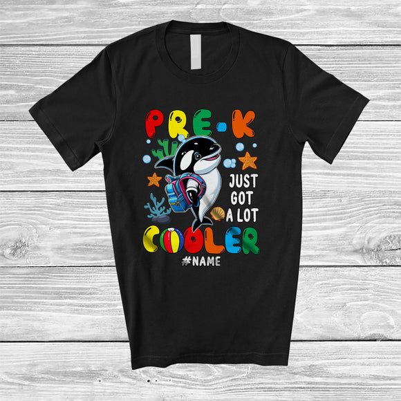 MacnyStore - Personalized Pre-K A Lot Cooler; Lovely Back To School Orca; Custom Name Students Teacher T-Shirt