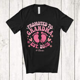 MacnyStore - Personalized Promoted To Grandma Est. 2025; Lovely Mother's Day Pregnancy Custom Name Family T-Shirt
