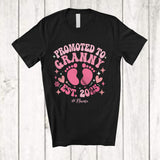 MacnyStore - Personalized Promoted To Granny Est. 2025; Lovely Mother's Day Pregnancy Custom Name Family T-Shirt
