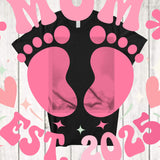 MacnyStore - Personalized Promoted To Mom Est. 2025; Lovely Mother's Day Pregnancy Custom Name Family T-Shirt