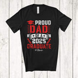 MacnyStore - Personalized Proud Dad Of A 2025 Graduate; Lovely Graduation Custom Name Class 2025 T-Shirt