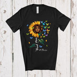 MacnyStore - Personalized Proud Mom; Lovely Mother's Day Sunflower Custom Name Black Afro; Gardener T-Shirt