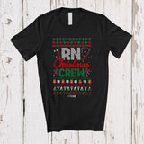 MacnyStore - Personalized RN Christmas Crew; Joyful Sweater Custom Name Nursing Squad; Family T-Shirt
