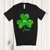 MacnyStore - Personalized RN Lucky Charm; Joyful St. Patrick's Day Custom Name Irish Nurse Tools Shamrocks T-Shirt