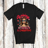 MacnyStore - Personalized Raising My Husband Is Exhausting; Joyful Mother's Day Custom Name Woman Wife T-Shirt