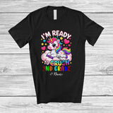 MacnyStore - Personalized Ready To Crush 2nd Grade; Lovely First Day Of School Unicorn Custom Name Students T-Shirt
