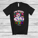 MacnyStore - Personalized Ready To Crush 5th Grade; Lovely First Day Of School Unicorn Custom Name Students T-Shirt