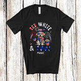 MacnyStore - Personalized Red White And Cool; Lovely 4th of July Custom Name Labrador Retriever Patriotic T-Shirt