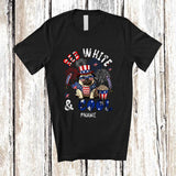 MacnyStore - Personalized Red White And Cool; Lovely 4th of July Custom Name Pug Patriotic T-Shirt