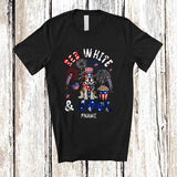 MacnyStore - Personalized Red White And Cool; Lovely 4th of July Custom Name St. Bernard Patriotic T-Shirt
