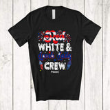 MacnyStore - Personalized Red White And Lunch Lady Crew; Proud 4th Of July Custom Name Patriotic T-Shirt
